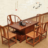 红木家具客厅功夫小茶几 实木仿古茶桌椅组合 中式黄花梨木泡茶台