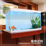办公室桌面小鱼缸 金晶超白玻璃 迷你鱼缸水族箱 支持裸缸定制