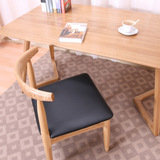 北欧实木牛角椅餐椅简约休闲时尚餐厅椅书桌椅设计师椅家用电脑椅