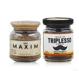 全国包邮日本agf maxim无糖纯黑咖啡80g+triplesso意式特浓100g