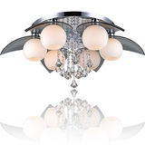 不锈钢莲花水晶吊灯客厅 餐厅现代风格卧室吸顶灯灯具