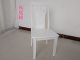 简约现代实木白色烤漆休闲靠背家用餐椅时尚餐厅椅中式跳台餐桌椅