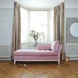 法式实木躺椅 时尚美式粉色贵妃沙发 地中海欧式太妃椅 美人榻