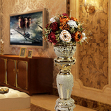 罗马柱落地欧式电视墙仿真花客厅会所假花绢花高档大型落地花套装
