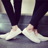 韩版男女情侣鞋白色帆布鞋英伦低帮透气学生布鞋小白鞋休闲板鞋子