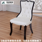 美甲椅软包韩式简约椅时尚实木椅餐厅黑洽谈酒店椅子欧式餐椅白色