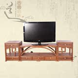 鸡翅木家具复古中式纯实木红木电视柜 组合卧室电视机柜仿古地柜