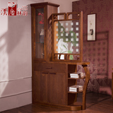 汉唐林韵 现代中式实木间厅柜 简约客厅门厅玄关柜间断柜隔断酒柜