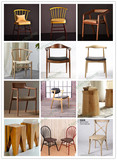 实木椅子靠背椅休闲咖啡椅美式铁艺餐椅创意北欧式餐椅 肯尼迪椅