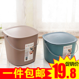 包邮 欧式加厚手提塑料水桶洗衣家用水筒大号储水桶 洗车桶带盖