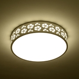 雪花LED吸顶灯简约客厅灯圆形温馨浪漫卧室房间灯具铁艺变色遥控