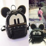 米奇宝宝pu皮韩版潮小孩儿童包包男童女童双肩背包幼儿园旅行书包