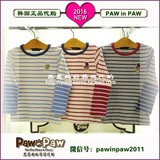 韩国代购paw in paw正品2016春款男童女童装卫衣T恤PPLA53802U