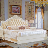 欧式床双人床1.8米实木床松木床公主床1.5米真皮床高箱储物床婚床