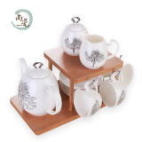 创意咖啡杯具套装欧式下午茶花茶具英式陶瓷套具简约家用杯子整套