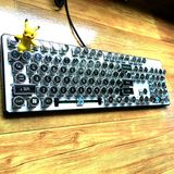 工业革命大师机械键盘青轴87 104 蒸汽朋克复古手工键盘打字机