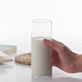 家用玻璃杯子便携水杯子大小号无盖色透明茶杯耐热牛奶杯喝水杯