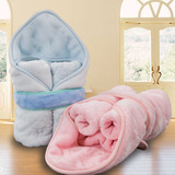 新生婴儿抱毯抱被宝宝披风抱被儿童外出抱毯包被双层加厚保暖春秋