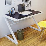 创意玻璃电脑桌工作台简约现代办公桌简易家用时尚个性书桌写字台