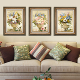 美式装饰画现代沙发背景客厅有框三联画乡村墙画壁画餐厅床头挂画