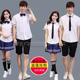 2016日韩新款衬衫夏季学院风班服表演服初高中学生校服套装制服