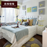 卧室布艺床双人床1.8米1.5米婚床白色皮艺床新古典后现代儿童床