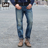 Lee专柜代购秋 冬季加绒保暖休闲中腰直筒男士牛仔裤LMC743B94K36