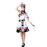 爆款藏族舞蹈表演服装白色云南演出服装少数民族舞台女装藏裙促销