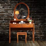 全实木梳妆台美式小户型橡木化妆台简约卧室现代中式纯实木化妆桌