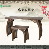 红木琴桌鸡翅木画案琴台实木中式古典古琴桌凳长方形儿童学习桌椅