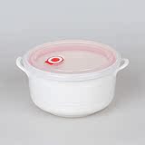 微波炉7寸陶瓷双耳保鲜盒超大号密封带盖聚宝碗储物罐韩国泡菜碗