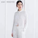 艾米AmiiRedefine旗舰店2016春夏装新款AMll长袖短款薄款t恤女