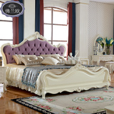 主卧床欧式布艺床1.8米双人床法式大床奢华雕花绒布田园公主婚床