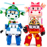 韩国变形警车珀利机器人儿童玩具车poli套装 六一儿童节礼物