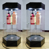 亚克力旋转化妆品玻璃展示柜手机手表样品珠宝首饰品产品精品展柜