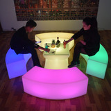 直销led创意遥控酒吧发光家具户外发光弧形凳子沙发桌椅茶几组合