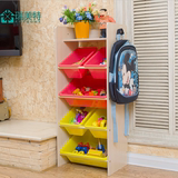 幼儿书架宝宝玩具柜玩具收纳架儿童储物柜置物架儿童简易实木书柜