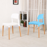 特价欧式餐椅塑料椅子宜家北欧办公椅美式简约休闲椅实木腿才子椅