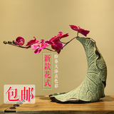 新中式现代创意艺术花瓶家居饰品台面工艺蝴蝶兰花插配饰摆件干花