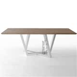 北欧实木创意办公桌工作台简约电脑桌美式宜家铁艺餐桌长方形饭桌