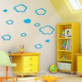 蓝天白云朵幼儿园装饰背景墙亚克力3D立体墙贴卧室儿童房卡通贴画
