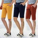 夏季男装牛仔裤 超薄款5分短裤直筒修身中裤高弹力青年大码五分裤