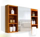 实木欧式镜柜卫生间浴室柜收纳柜实木橡木储物柜边柜镜箱置物架