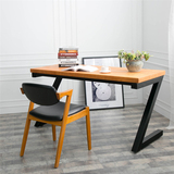 包邮铁艺实木书桌简约 电脑桌椅 写字桌学习台工作桌1.2/1.4米
