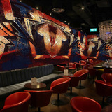 抽象西洋油画大型壁画个性现代墙纸餐厅客厅饭店ktv壁纸无缝墙布