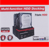 2.5/3.5" 2x SATA 1x IDE HDD Docking Station Clone HUB Free