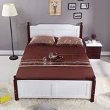 包邮地中海床白色现代中式实木床松木床儿童床1.2米1.5米1.8米