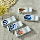 韩日式和风 全手绘 筷子架子 筷架 筷枕 创意家居陶瓷筷托