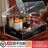 化妆品收纳盒透明有盖大号置物架韩式宜家亚克力带盖防尘罩收纳箱