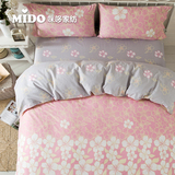 素色韩式田园小清新1.5m床上用品床上四件套全棉纯棉1.8m床单被套